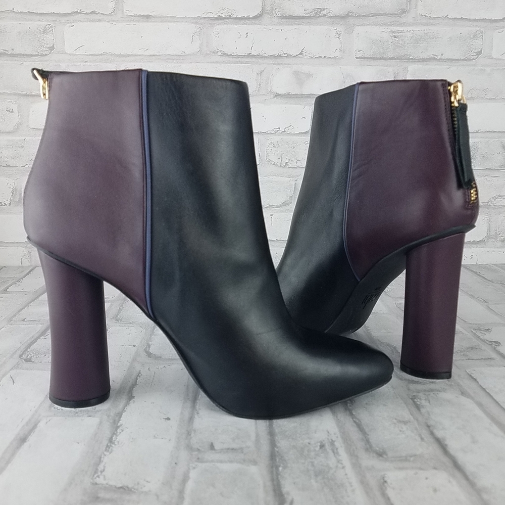 CABI Bisset Leather Colorblock Heeled Ankl…